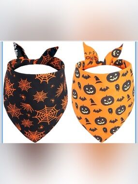 Halloween Dog Bandanas 2pc Size Large